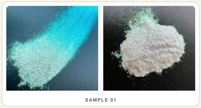 Purple–Blue–Green powder