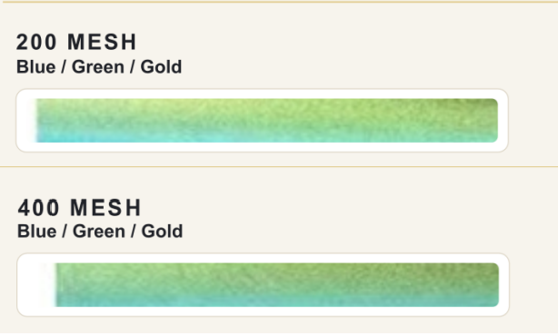 Blue–Green–Gold swatch