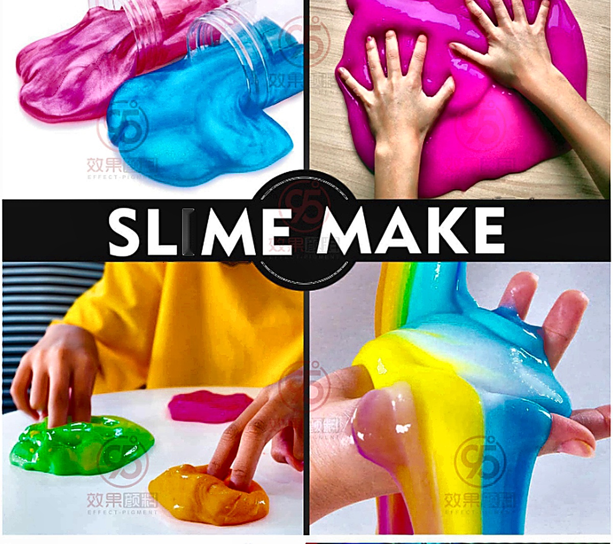 Fluorescent neon powder for slime making