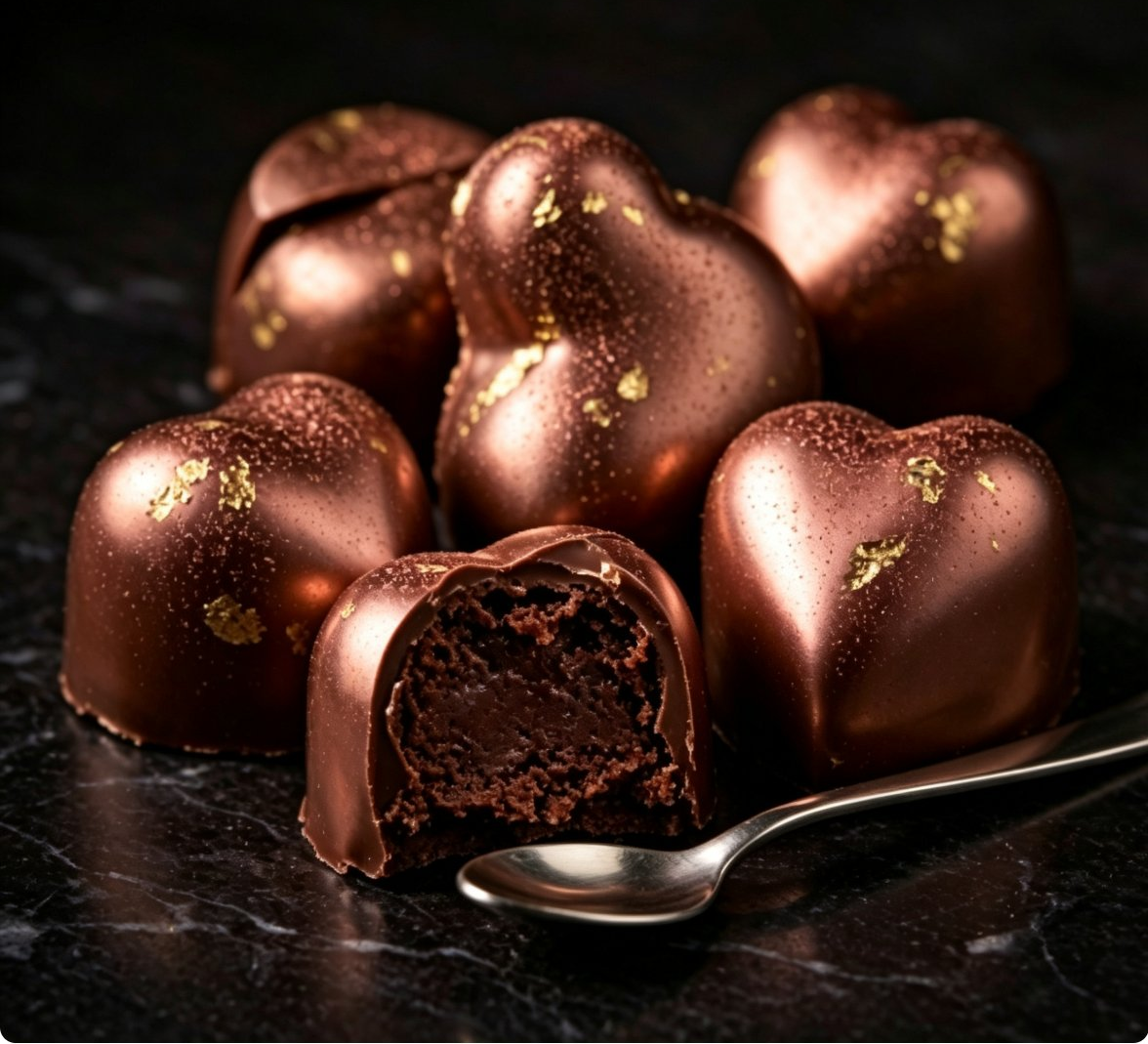 Shimmer dust on chocolates and confections