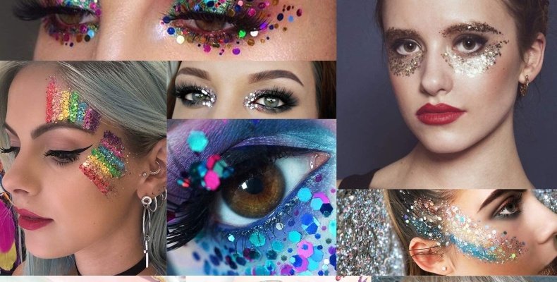 Normal glitter application - face and body decoration