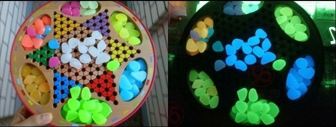 Glow granules for glass crafts