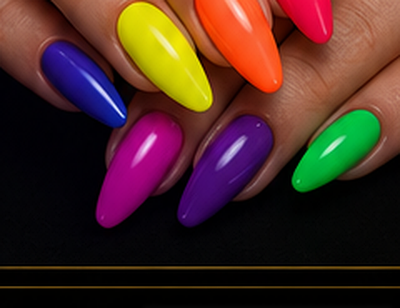 Fluorescent neon nails